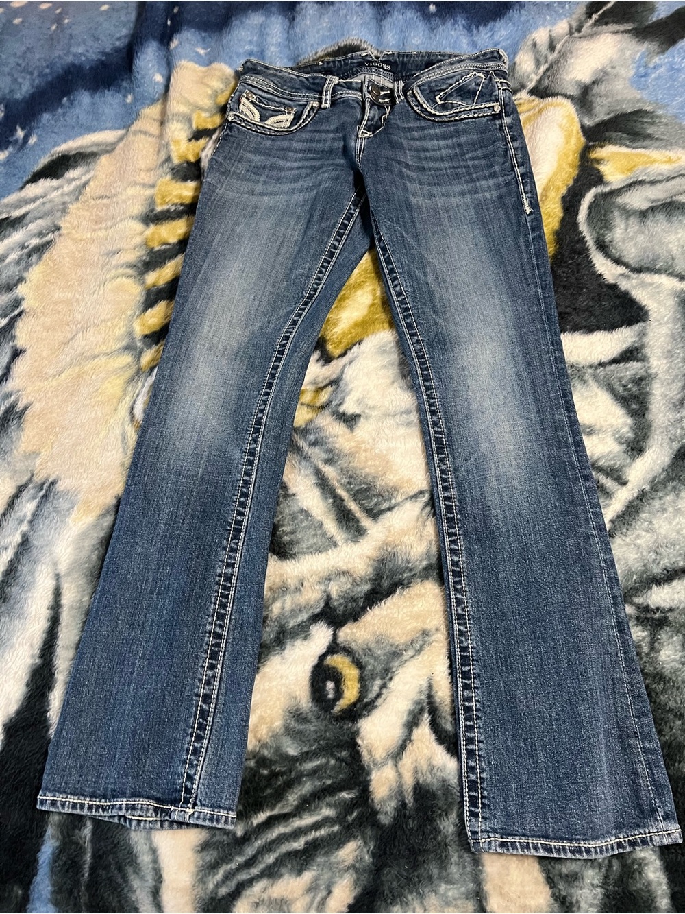 Vigoss Women’s Boot Cut Jeans - Faded Blue Denim